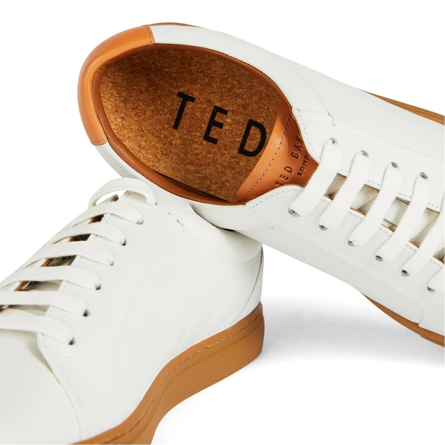 Ted Baker Udammo Leather Trainers for Men's Trainers Colour White 5 Ted Baker Udammo Leather Trainers for Men's Trainers Colour White - Image 3
