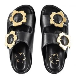 Ted Baker Flolah Buckle Mule Sliders for Pool Shoes Colour Black -Outlet Wardrobe Mix Store 23912003 xxl a4