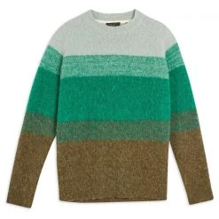 Ted Baker Rydal Ombre Crew Jumper for Knitwear Colour Bright Green