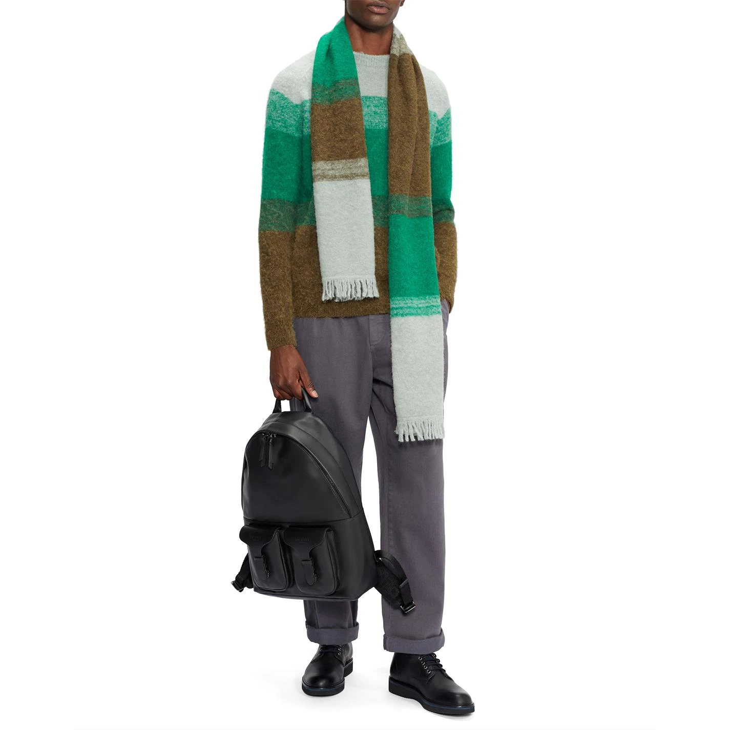 Ted Baker Rydal Ombre Crew Jumper for Knitwear Colour Bright Green 6 Ted Baker Rydal Ombre Crew Jumper for Knitwear Colour Bright Green - Image 4