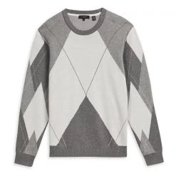 Ted Baker Ted Baker Averbury Dia Crew Sweater for Big & Tall Knitwear Colour Grey
