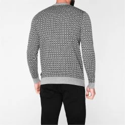 Ted Baker Ted Baker Spring Pattern Crew Sweater for Big & Tall Knitwear Colour Grey -Outlet Wardrobe Mix Store 32055102 xxl a2