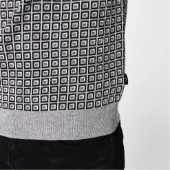 Ted Baker Ted Baker Spring Pattern Crew Sweater for Big & Tall Knitwear Colour Grey -Outlet Wardrobe Mix Store 32055102 xxl a4