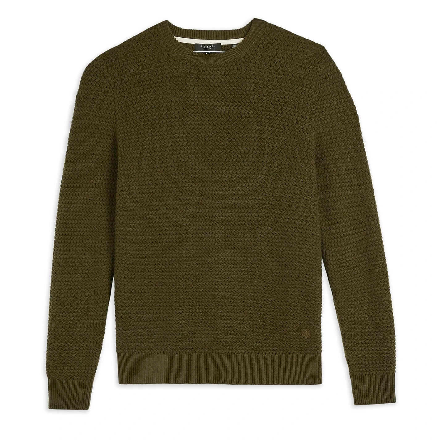 Ted Baker Brock Sweater for Knitwear Colour Khaki 3 Ted Baker Brock Sweater for Knitwear Colour Khaki