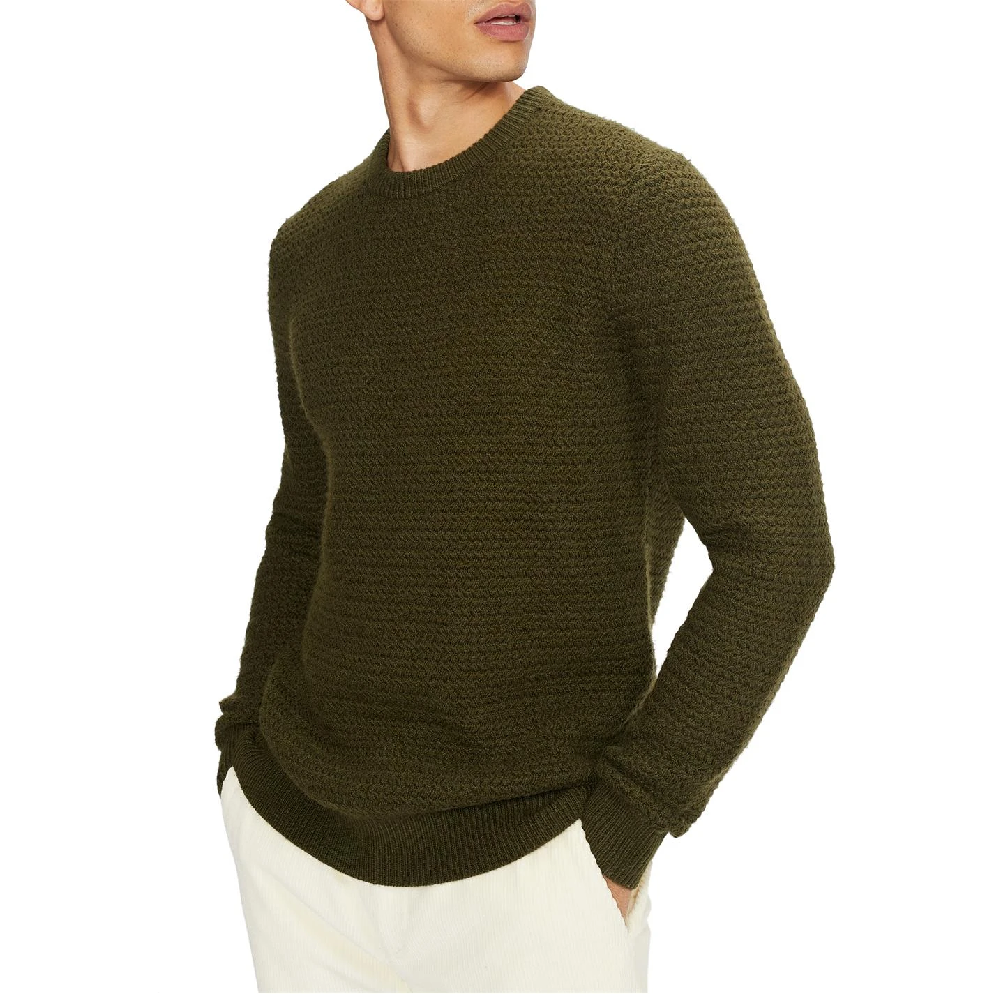 Ted Baker Brock Sweater for Knitwear Colour Khaki 4 Ted Baker Brock Sweater for Knitwear Colour Khaki - Image 2