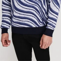 Ted Baker Warfe Jaquard Crewneck Sweater for Knitwear Colour Navy -Outlet Wardrobe Mix Store 32055718 xxl a4