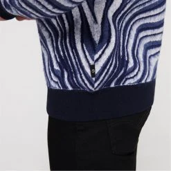 Ted Baker Warfe Jaquard Crewneck Sweater for Knitwear Colour Navy -Outlet Wardrobe Mix Store 32055718 xxl a5