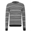 Ted Baker Lowther Stripe Crew Sweater for Big & Tall Knitwear Colour Black -Outlet Wardrobe Mix Store 32055803 xxl