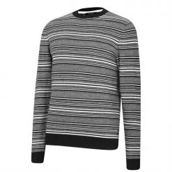 Ted Baker Lowther Stripe Crew Sweater for Big & Tall Knitwear Colour Black 13 Ted Baker Lowther Stripe Crew Sweater for Big & Tall Knitwear Colour Black -Outlet Wardrobe Mix Store 32055803 xxl a11