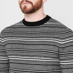 Ted Baker Lowther Stripe Crew Sweater for Big & Tall Knitwear Colour Black 11 Ted Baker Lowther Stripe Crew Sweater for Big & Tall Knitwear Colour Black -Outlet Wardrobe Mix Store 32055803 xxl a3