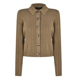 Ted Baker Exton Collared Cardigan for Knitwear Colour Khaki