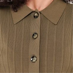 Ted Baker Exton Collared Cardigan for Knitwear Colour Khaki -Outlet Wardrobe Mix Store 32061515 xxl a3