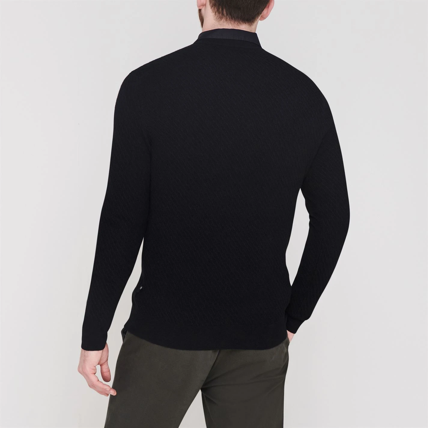 Ted Baker Knares Textured Jumper for Knitwear Colour Navy 5 Ted Baker Knares Textured Jumper for Knitwear Colour Navy - Image 3