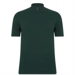 TED BAKER Kushon Knit Polo Top for Knitwear Colour Dark Green