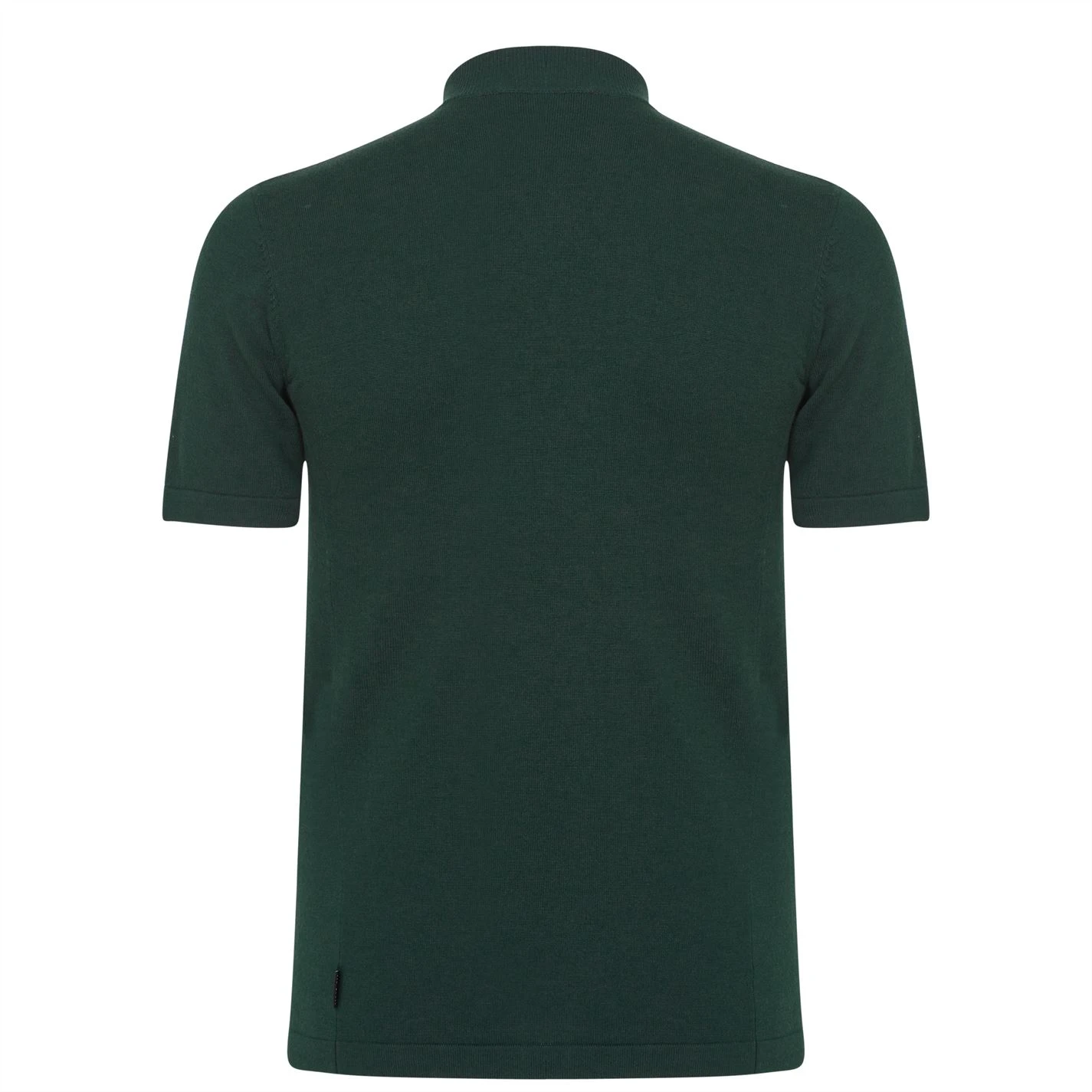 TED BAKER Kushon Knit Polo Top for Knitwear Colour Dark Green 4 TED BAKER Kushon Knit Polo Top for Knitwear Colour Dark Green - Image 2