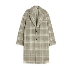 Ted Baker Ogle Check Coat for Coats & Jackets Colour Taupe