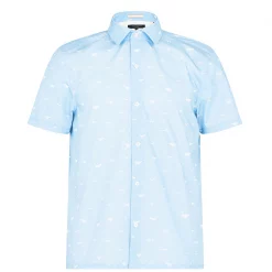 Ted Baker Ted Baker Prusa Short Sleeve Shirt Mens for Casual Shirts Colour Lt-Blue