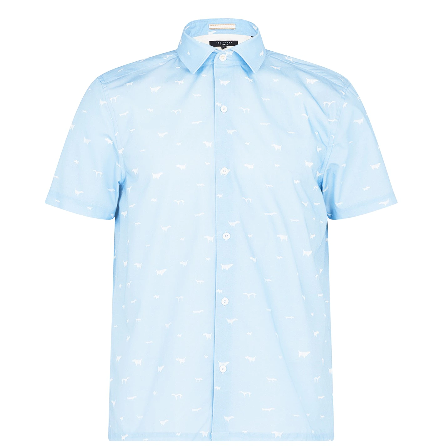 Ted Baker Ted Baker Prusa Short Sleeve Shirt Mens for Casual Shirts Colour Lt-Blue 3 Ted Baker Ted Baker Prusa Short Sleeve Shirt Mens for Casual Shirts Colour Lt-Blue