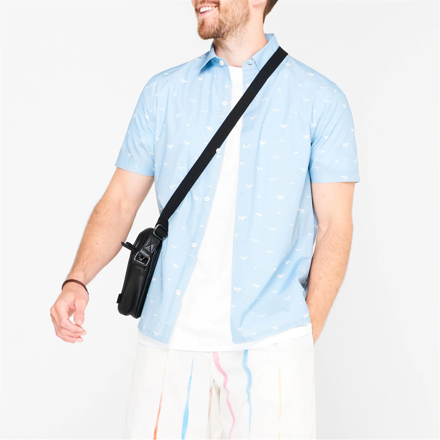 Ted Baker Ted Baker Prusa Short Sleeve Shirt Mens for Casual Shirts Colour Lt-Blue 4 Ted Baker Ted Baker Prusa Short Sleeve Shirt Mens for Casual Shirts Colour Lt-Blue - Image 2