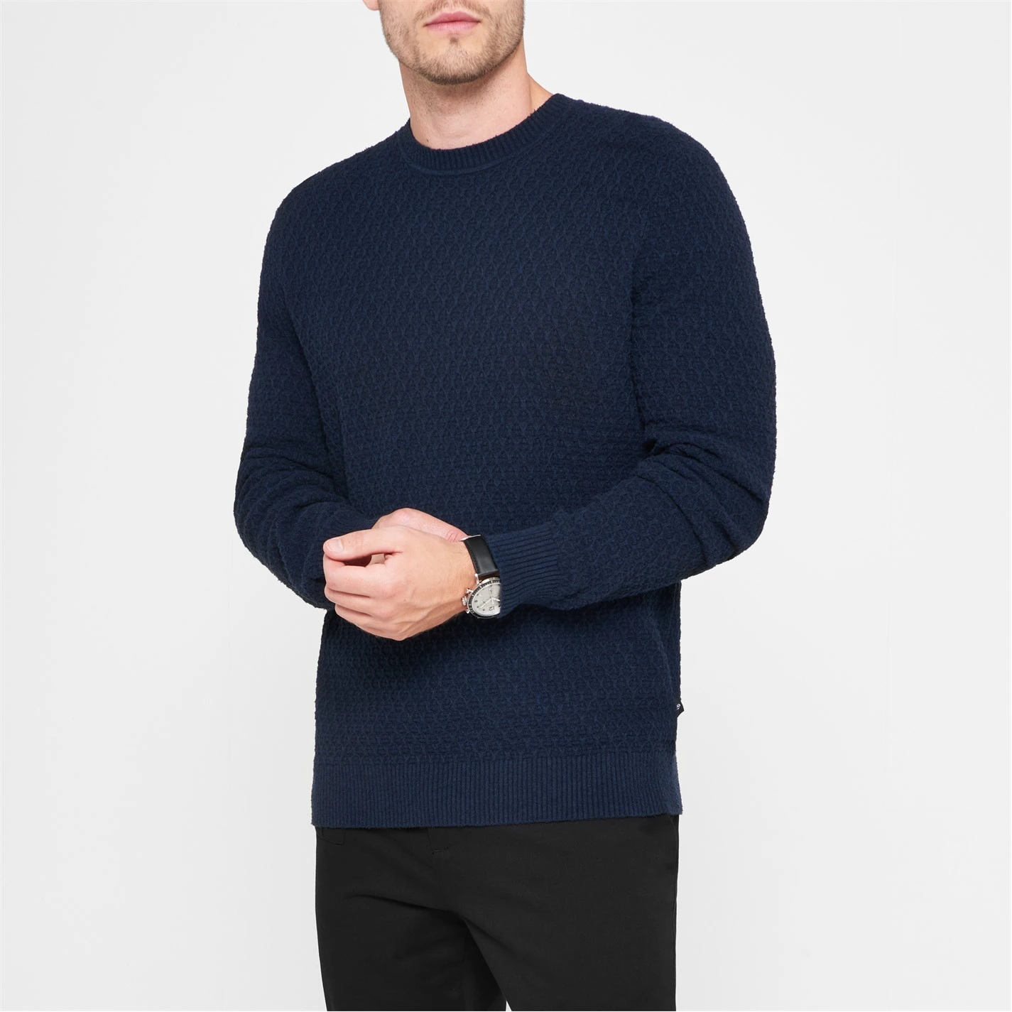 Ted Baker Woolf Jumper for Knitwear Colour Navy 4 Ted Baker Woolf Jumper for Knitwear Colour Navy - Image 2