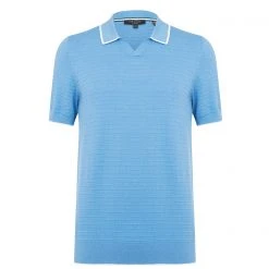 Ted Baker Durdle Text Polo Shirt for Polo Shirts Colour Sky Blue