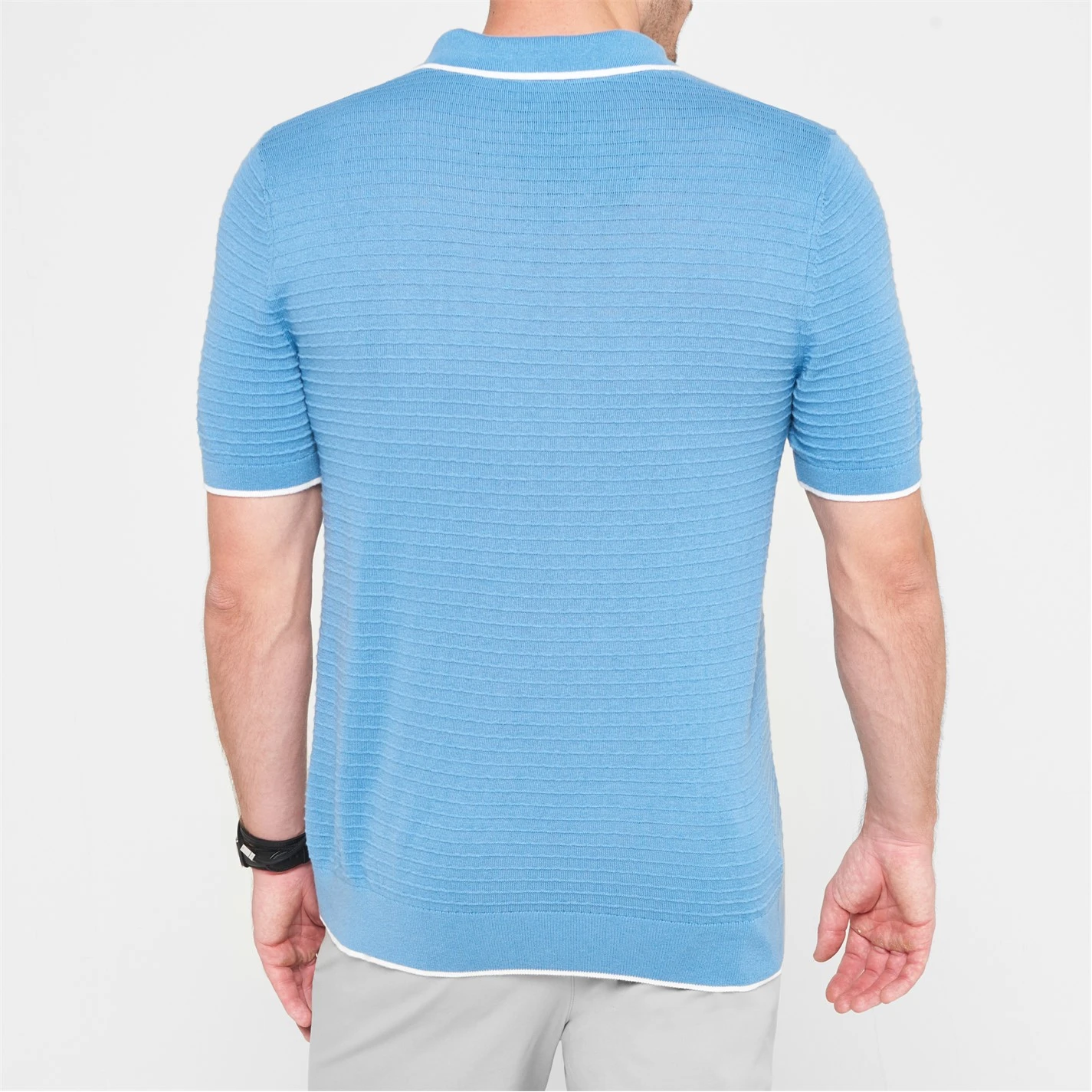 Ted Baker Durdle Text Polo Shirt for Polo Shirts Colour Sky Blue 5 Ted Baker Durdle Text Polo Shirt for Polo Shirts Colour Sky Blue - Image 3