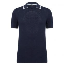 Ted Baker Ted Baker Durdle Text Polo Shirt Mens for Polo Shirts Colour Navy