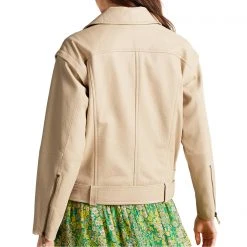 Ted Baker Valerii Leather Jacket for Coats & Jackets Colour Ivory -Outlet Wardrobe Mix Store 32368901 xxl a2