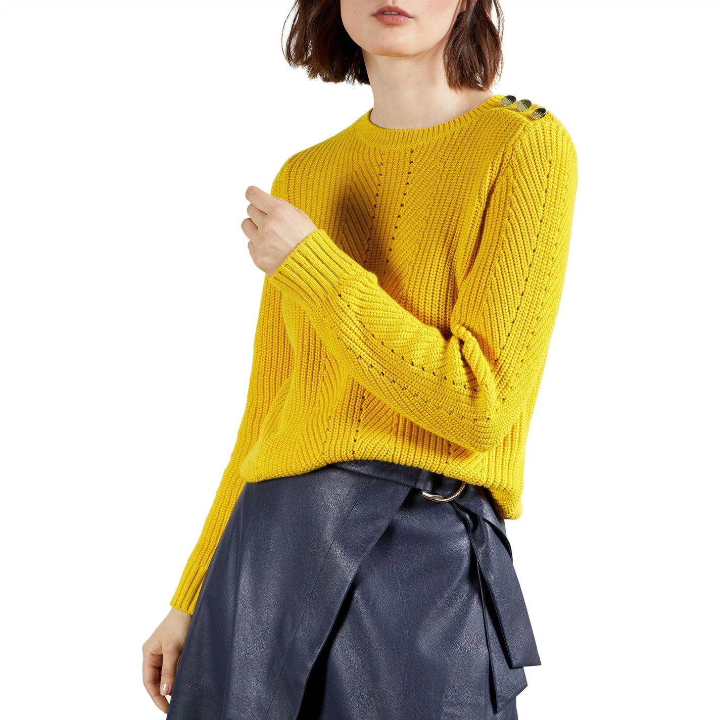 Ted Baker Hendrik Jumper for Knitwear Colour Yellow 4 Ted Baker Hendrik Jumper for Knitwear Colour Yellow - Image 2