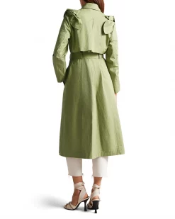 Ted Baker Martna Voluminous Sleeve Trench Coat for Coats & Jackets Colour Mid-Green 9 Ted Baker Martna Voluminous Sleeve Trench Coat for Coats & Jackets Colour Mid-Green -Outlet Wardrobe Mix Store 32451615 xxl a2