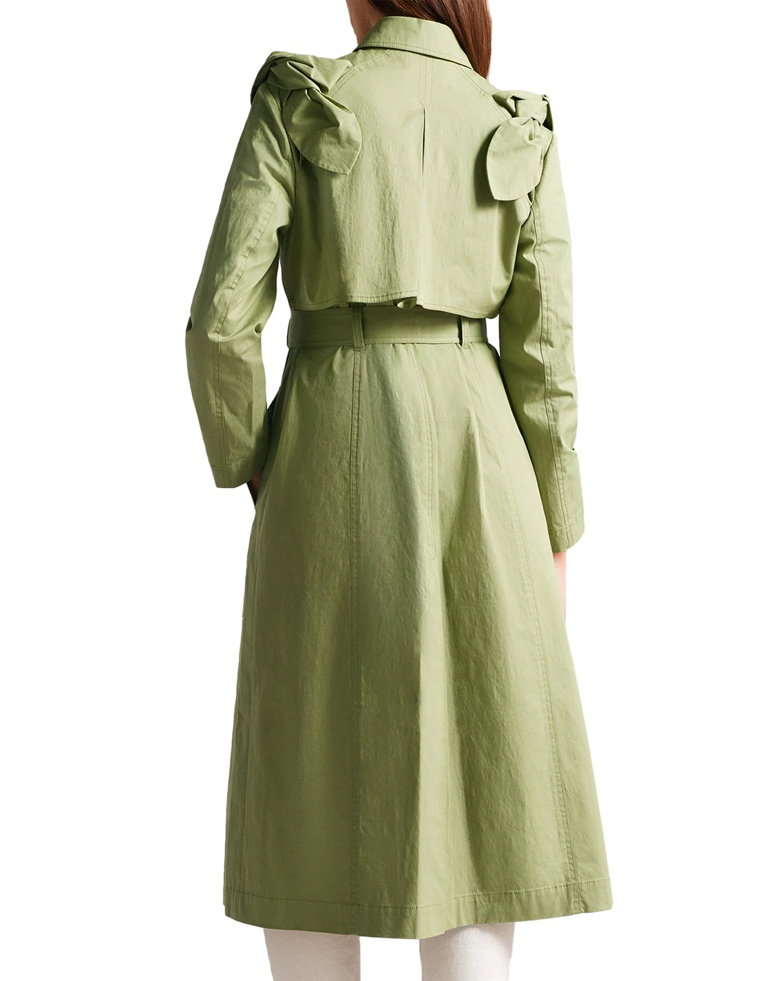 Ted Baker Martna Voluminous Sleeve Trench Coat for Coats & Jackets Colour Mid-Green 7 Ted Baker Martna Voluminous Sleeve Trench Coat for Coats & Jackets Colour Mid-Green - Image 5