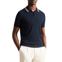 Ted Baker Ted Baker Brooch Knit Polo Shirt Mens for Polo Shirts Colour Navy 9 Ted Baker Ted Baker Brooch Knit Polo Shirt Mens for Polo Shirts Colour Navy -Outlet Wardrobe Mix Store 32459818 xxl a2