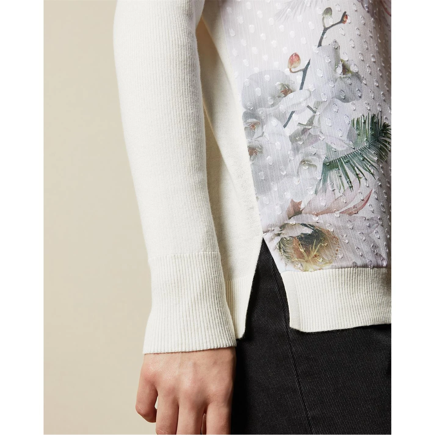 Ted Baker Kaylaaa Jumper for Knitwear Colour Ivory 6 Ted Baker Kaylaaa Jumper for Knitwear Colour Ivory - Image 4