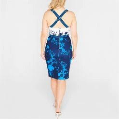 Ted Baker Ted Baker Bodycon Dress Womens for Wedding Guest Dresses Colour Dark Blue -Outlet Wardrobe Mix Store 32684418 xxl a2