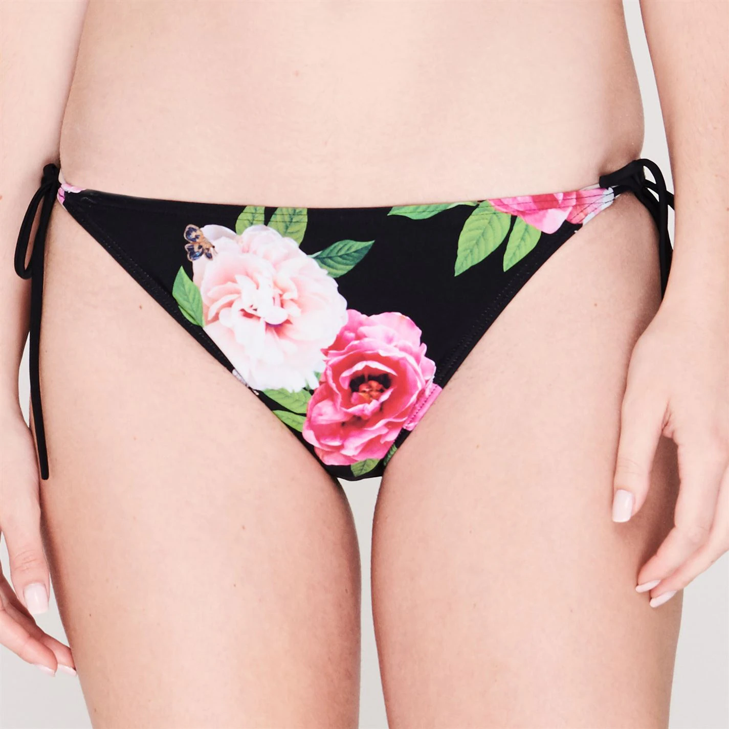 Ted Baker Ted Floral Side Tie Bikini Briefs Womens for Bikinis Colour BLACK 4 Ted Baker Ted Floral Side Tie Bikini Briefs Womens for Bikinis Colour BLACK - Image 2