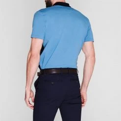 Ted Baker Green Polo Shirt for Mens Golf Tops Colour Navy/Lt Blue -Outlet Wardrobe Mix Store 36214218 xxl a2