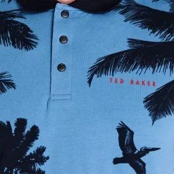 Ted Baker Green Polo Shirt for Mens Golf Tops Colour Navy/Lt Blue -Outlet Wardrobe Mix Store 36214218 xxl a3