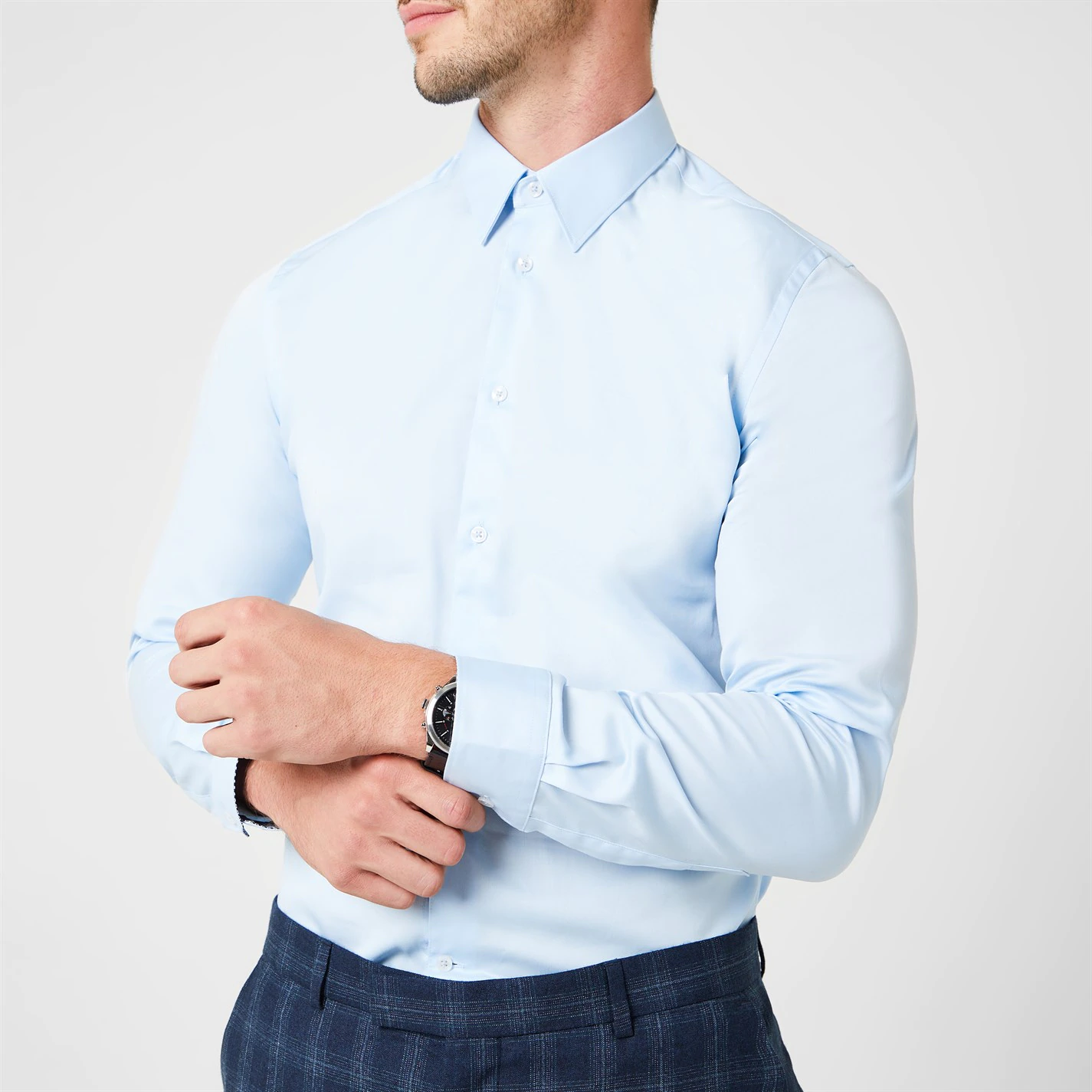 Ted Baker Islass Long Sleeve Slim Fit Shirt for Casual Shirts Colour Ice Blue 6 Ted Baker Islass Long Sleeve Slim Fit Shirt for Casual Shirts Colour Ice Blue - Image 4