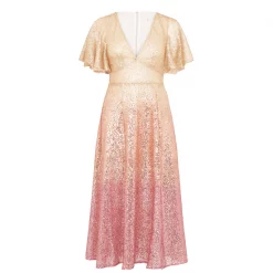 Ted Baker Glitzee Sequin Dress for Dresses Colour Dusky-Pink