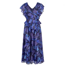 Ted Baker Vertey Ruffle Dress for Dresses Colour Dk-Navy
