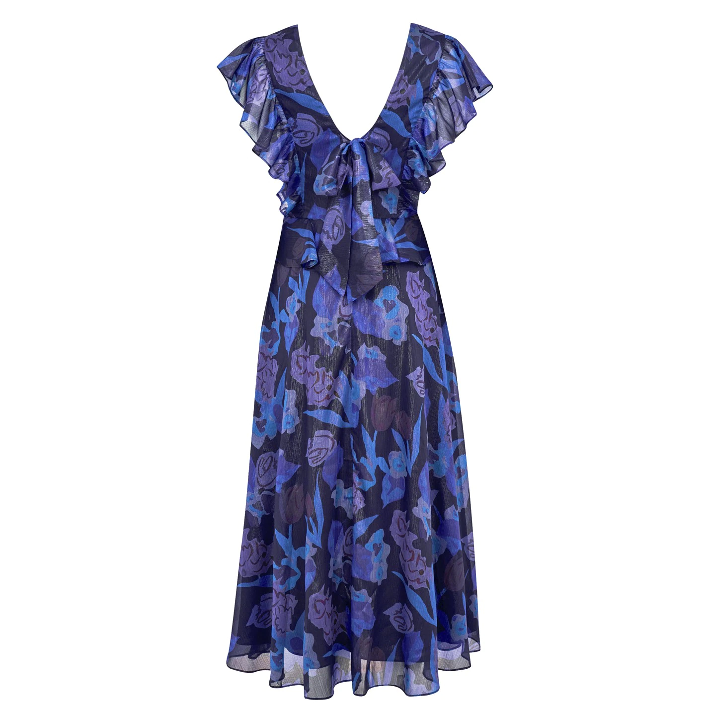 Ted Baker Vertey Ruffle Dress for Dresses Colour Dk-Navy 7 Ted Baker Vertey Ruffle Dress for Dresses Colour Dk-Navy - Image 5