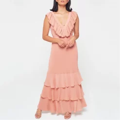 Ted Baker Ashleih Ruffle Dress for Prom Dresses Colour Dusky-Pink 8 Ted Baker Ashleih Ruffle Dress for Prom Dresses Colour Dusky-Pink -Outlet Wardrobe Mix Store 51601806 xxl a1