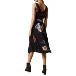 Ted Baker Jamboree V Neck Midi Dress for Wedding Guest Dresses Colour Black 8 Ted Baker Jamboree V Neck Midi Dress for Wedding Guest Dresses Colour Black -Outlet Wardrobe Mix Store 51602603 xxl a2