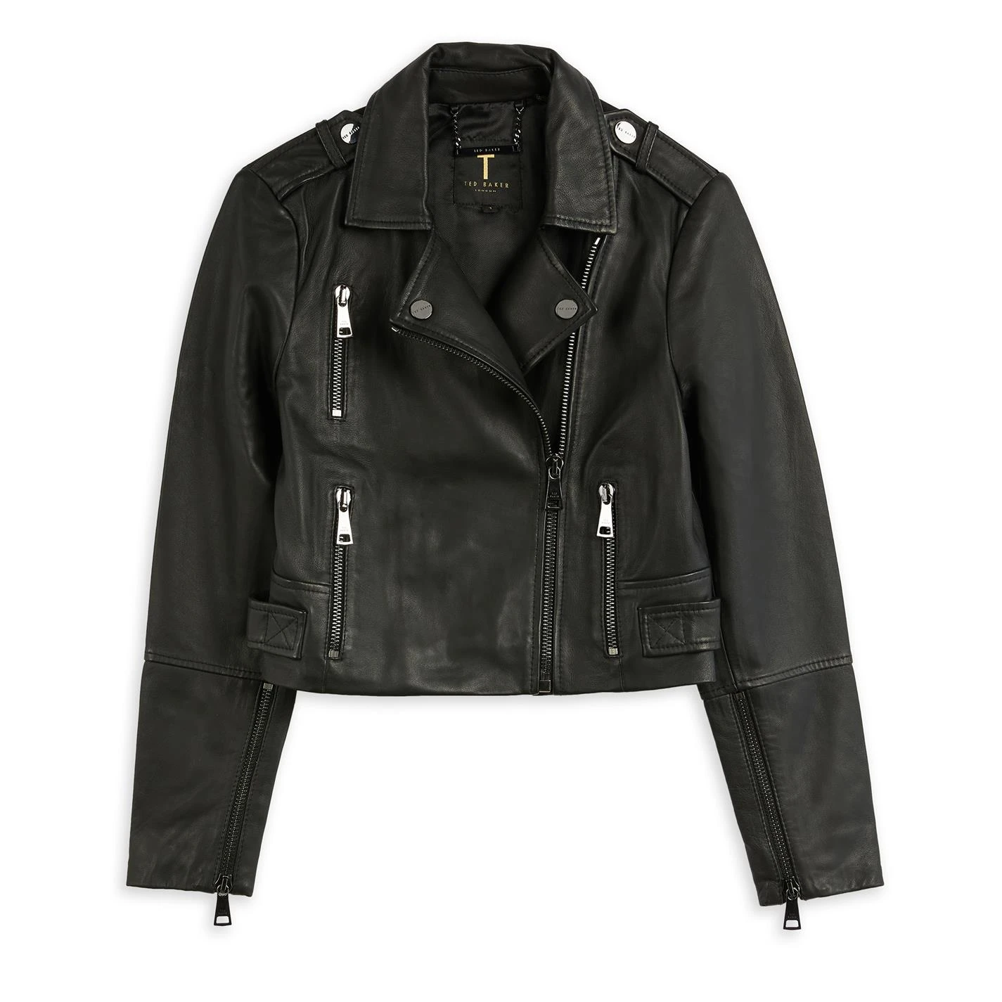 Ted Baker Ssalli Biker Jacket for Coats & Jackets Colour Black 3 Ted Baker Ssalli Biker Jacket for Coats & Jackets Colour Black
