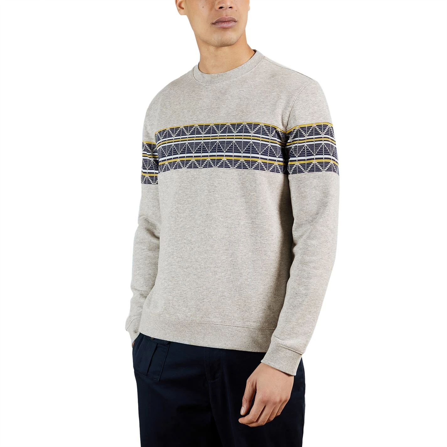 Ted Baker Kinfish Sweatshirt for Big & Tall Colour Grey-Marl 4 Ted Baker Kinfish Sweatshirt for Big & Tall Colour Grey-Marl - Image 2