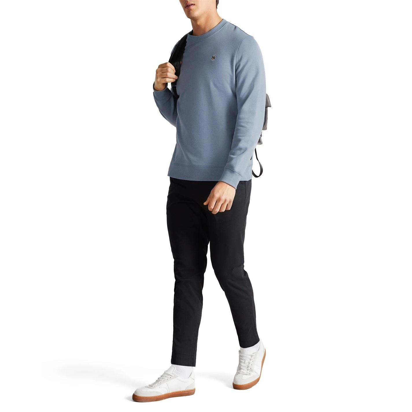 Ted Baker Ted Baker Hatton Sweater for Big & Tall Knitwear Colour Mid-Blue 4 Ted Baker Ted Baker Hatton Sweater for Big & Tall Knitwear Colour Mid-Blue - Image 2