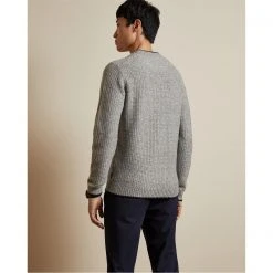 Ted Baker Eastey Crew Sweater for Big & Tall Knitwear Colour Grey-Marl
