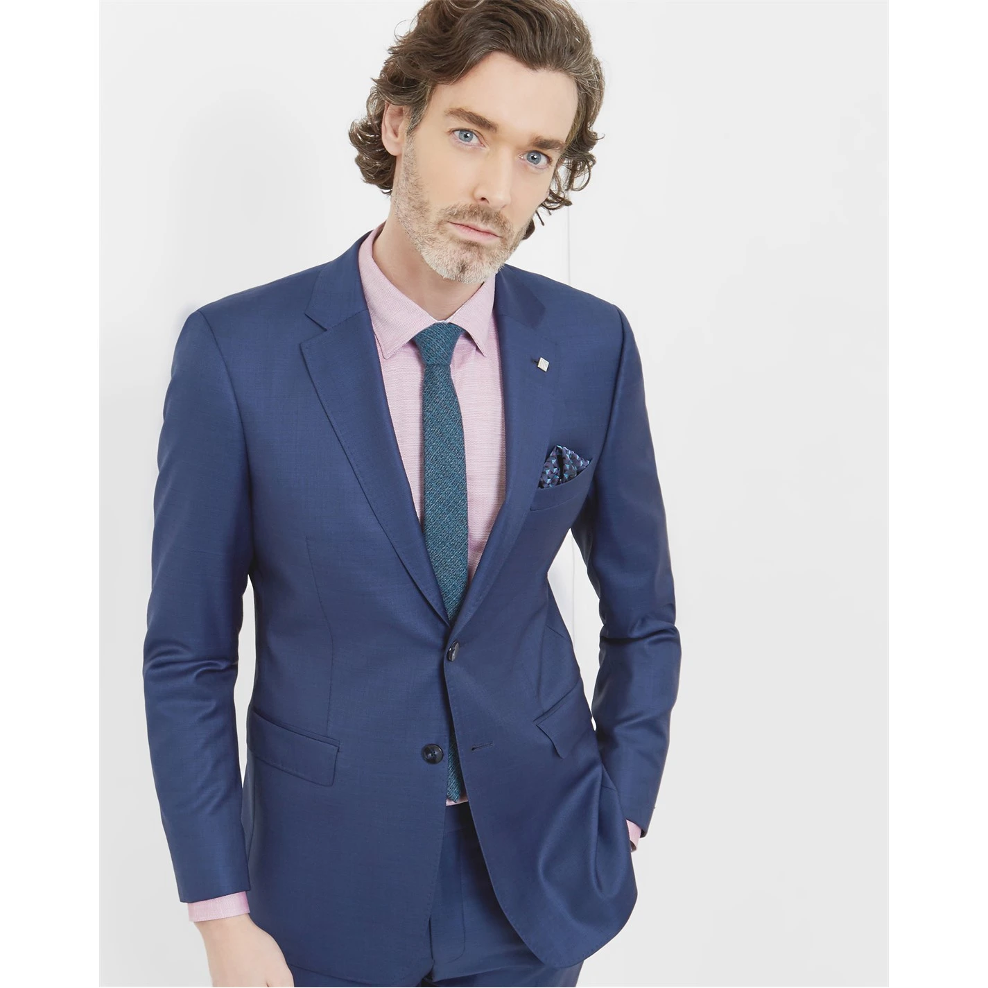 Ted Baker Sharkskin Jacket for Big & Tall Suit Jackets Colour Blue 5 Ted Baker Sharkskin Jacket for Big & Tall Suit Jackets Colour Blue - Image 3