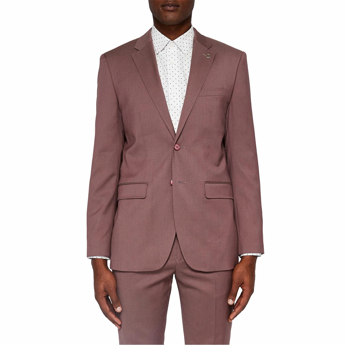 Ted Baker Twill Jacket for Big & Tall Suit Jackets Colour Dusky Pink 4 Ted Baker Twill Jacket for Big & Tall Suit Jackets Colour Dusky Pink - Image 2