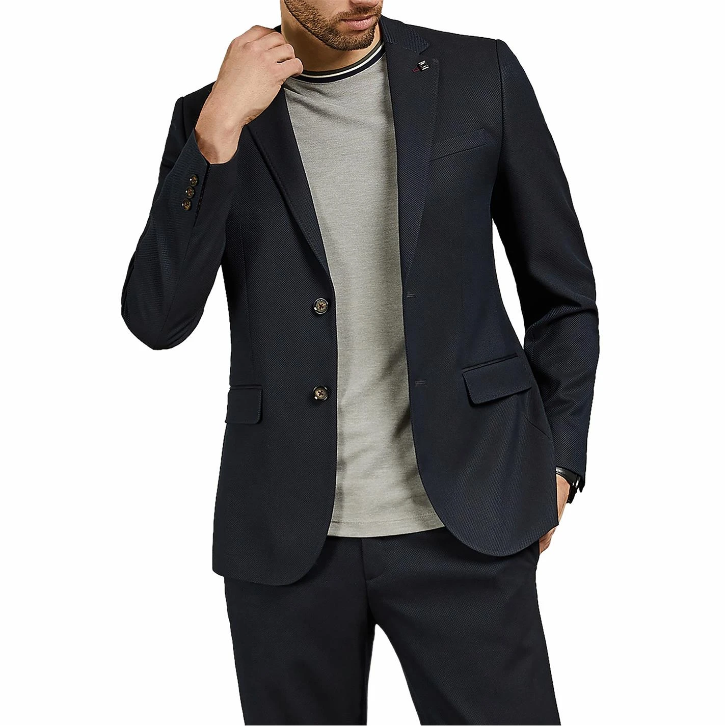 Ted Baker Hemsby Jacket for Big & Tall Suit Jackets Colour Navy 4 Ted Baker Hemsby Jacket for Big & Tall Suit Jackets Colour Navy - Image 2